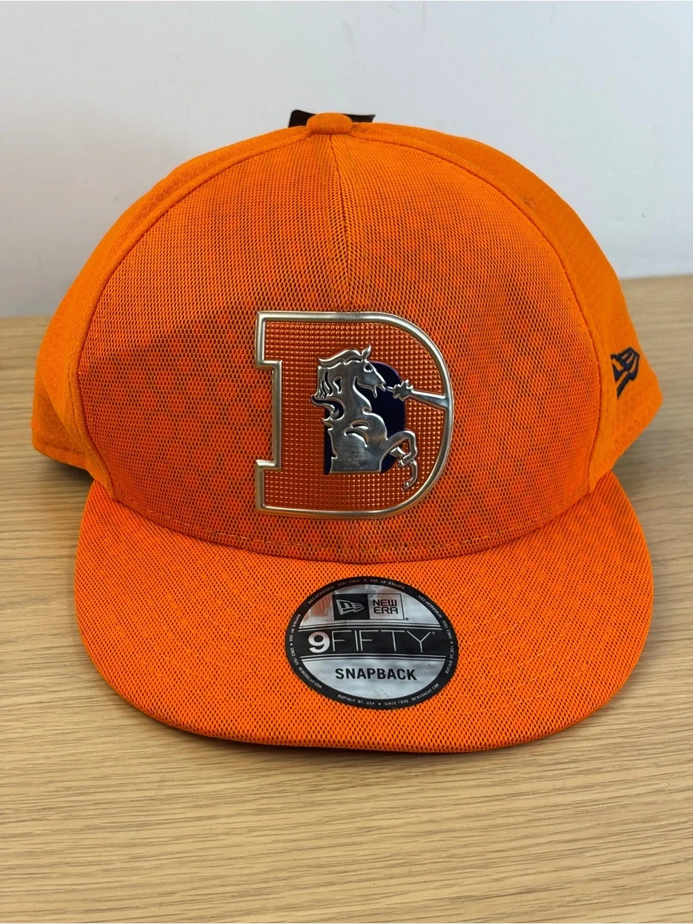 Men's New Era Orange Denver Broncos 2017 Color Rush 9FIFTY SnapBack Hat NWT